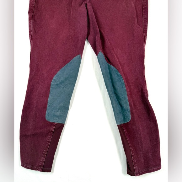 ARIAT Womens Heritage Riding Equestrian Breeches 32R Burgundy Stretch Suede‎ - Picture 8 of 16